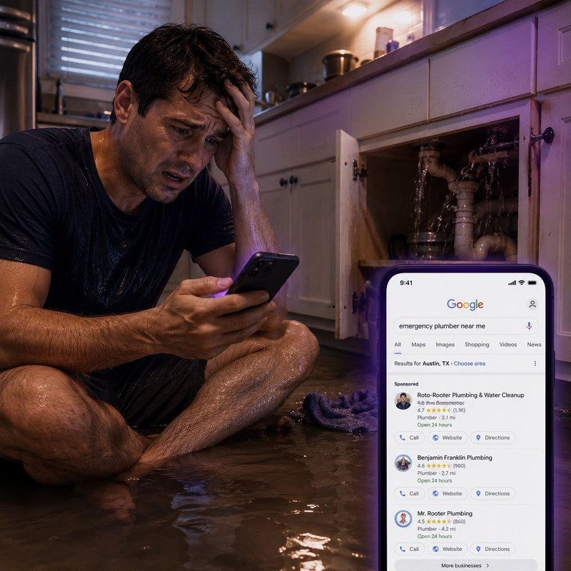 why plumbing business gets ignored on Google emergency search local SEO 2026