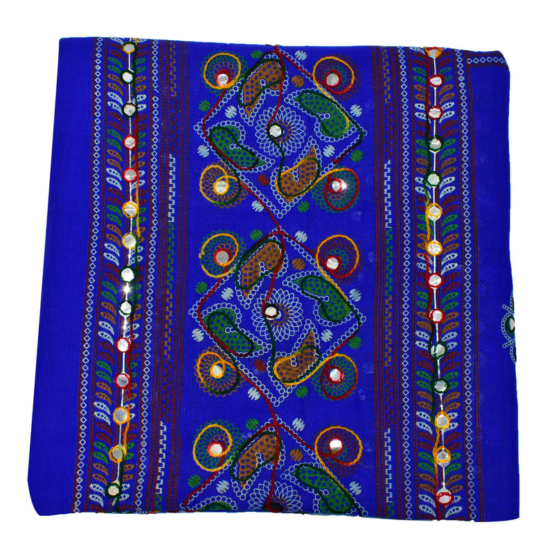 Women's Cotton Dupatta Wrap Stole Mirror Work Embroidery Ethinic Scarves Chunni - Picture 97 of 103