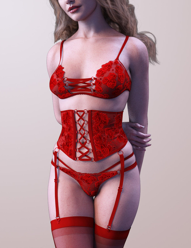 X-Fashion Embroidery Luxury Lingerie for Genesis 9