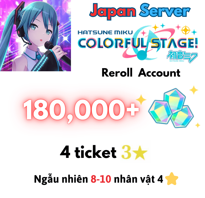[JP] 180k+ Gems  Project Sekai Starter accounts