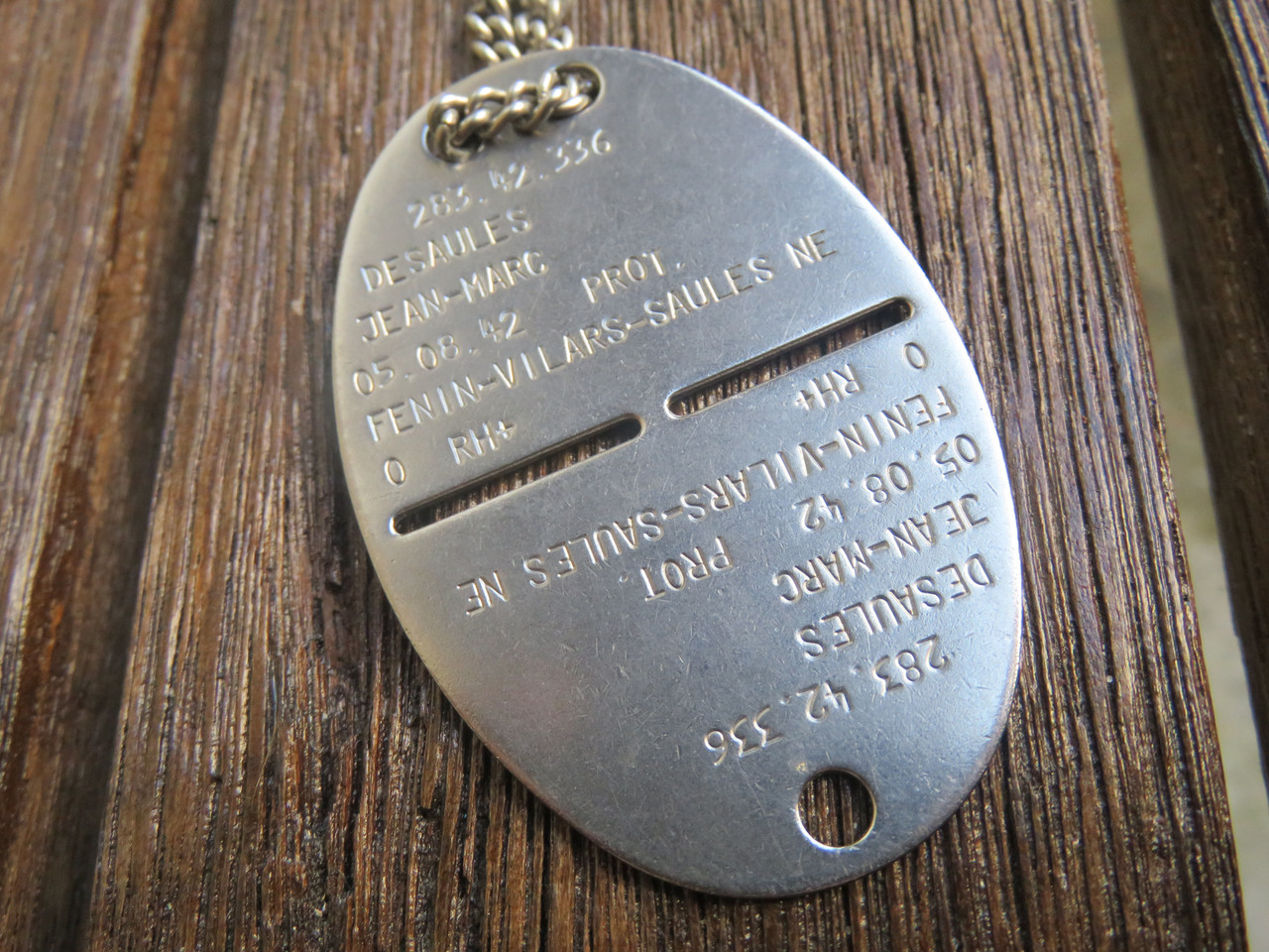 1942 Swiss ID Dog tag Erkennungsmarke military identity army knife