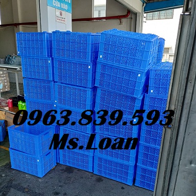 Rổ đựng hàng có bánh xe, rổ nhựa công nghiệp, sóng nhựa ngành may / Lh 0963 839 593 Ms.Loan Ban-ro-nhua-chu-nhat-5-banh-xe-duong