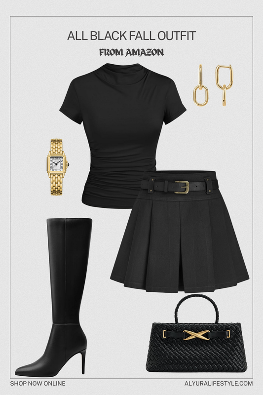 All-Black Fall Outfit 🖤 | Chic Amazon Fashion Look