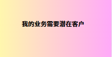 我的业务需要潜在客户