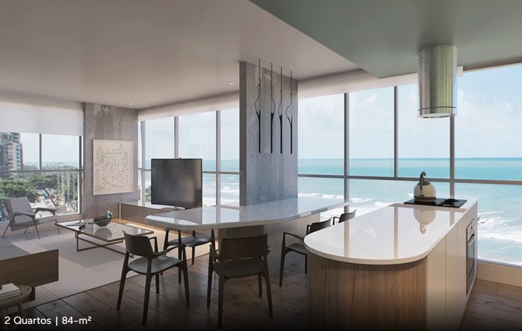 Apartamento de 2 quartos do Lucsin Residence com vista para o mar em Boa Viagem