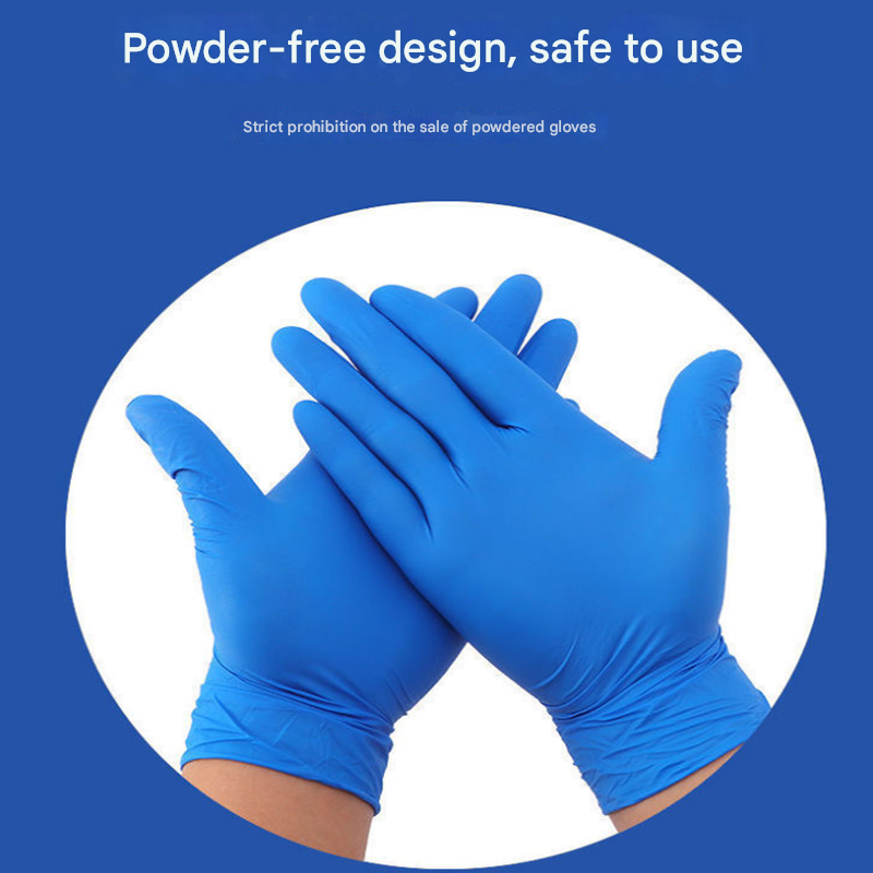 100 gloves Black Premium Disposable Nitrile Gloves - Powder-Free & Extra Durable for Multi-Purpose Use(M)