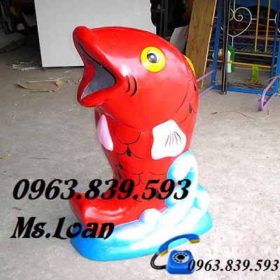 Thùng rác hình thú nhựa Composite, thùng rác công viên, trường học / 0963.839.593 Ms.Loan Thung-rac-thu-nhua-composite-thung-rac-ca-chep-1