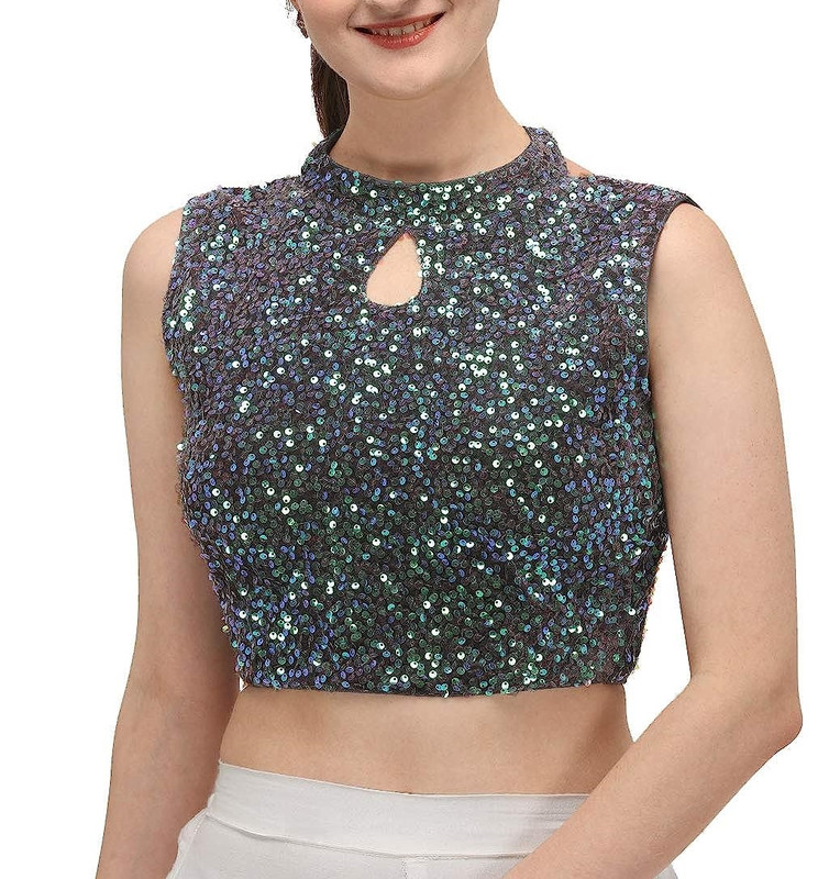 Para mujeres Blusa de Terciopelo Feliz con Lentellera Trabajo Étnico Prendas de Fiesta Túnica Prenda para el torso recortada - Imagen 11 de 18