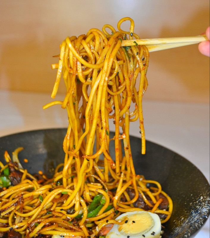 ramen de fideos de patata con vegetal