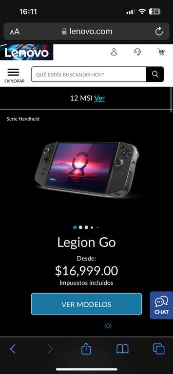 Lenovo Web : Consola Legion Go (con MSI)