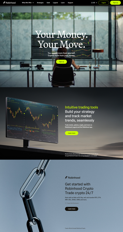 Robinhood Login Screenshot