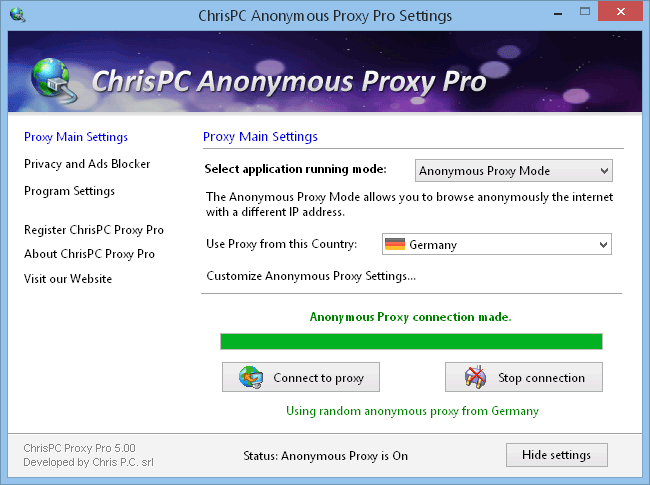 ChrisPC Anonymous Proxy Pro 9.22.0428