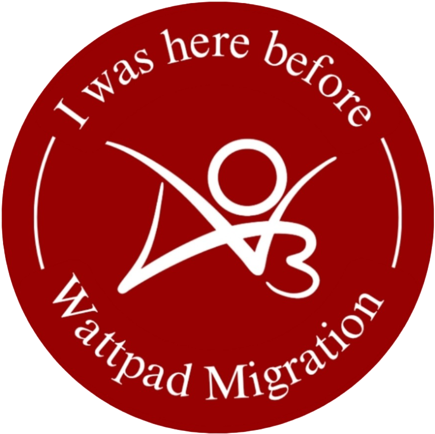 Circular badge with the words 'I was here before Wattpad Migration' with an AO3 logo