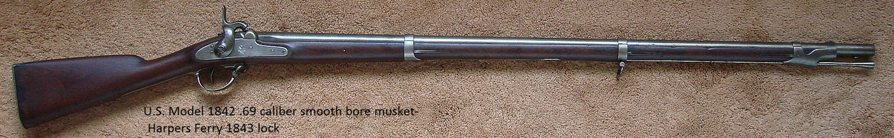 U.S. percussion musket Model 1842 .69 caliber smoothbore musket