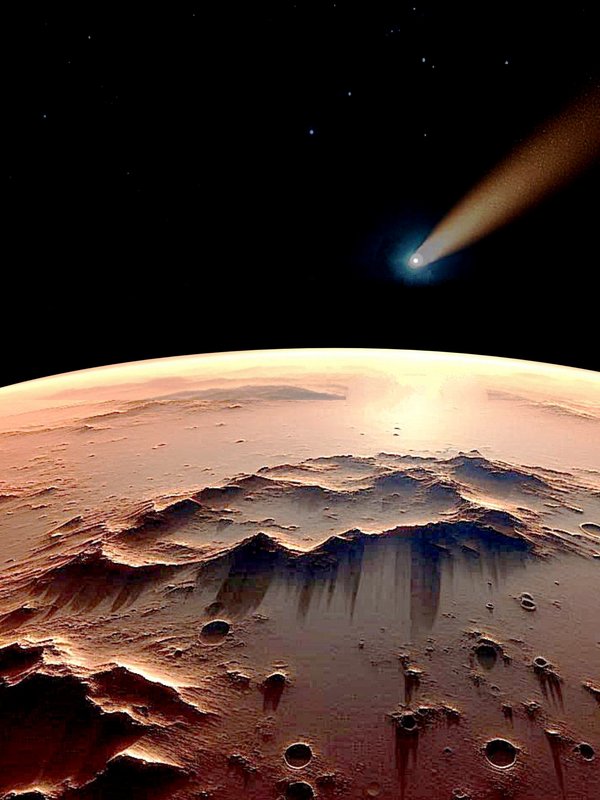 figura 1 Marte y Cometa