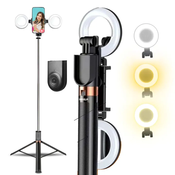 LIVE-K9 Pro 1.7M (5.7 Feet) Live Broadcastin Stand With Rechargable Light Selfe