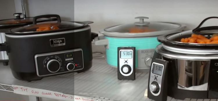 What temperature is low on a slow cooker in Celsius 8