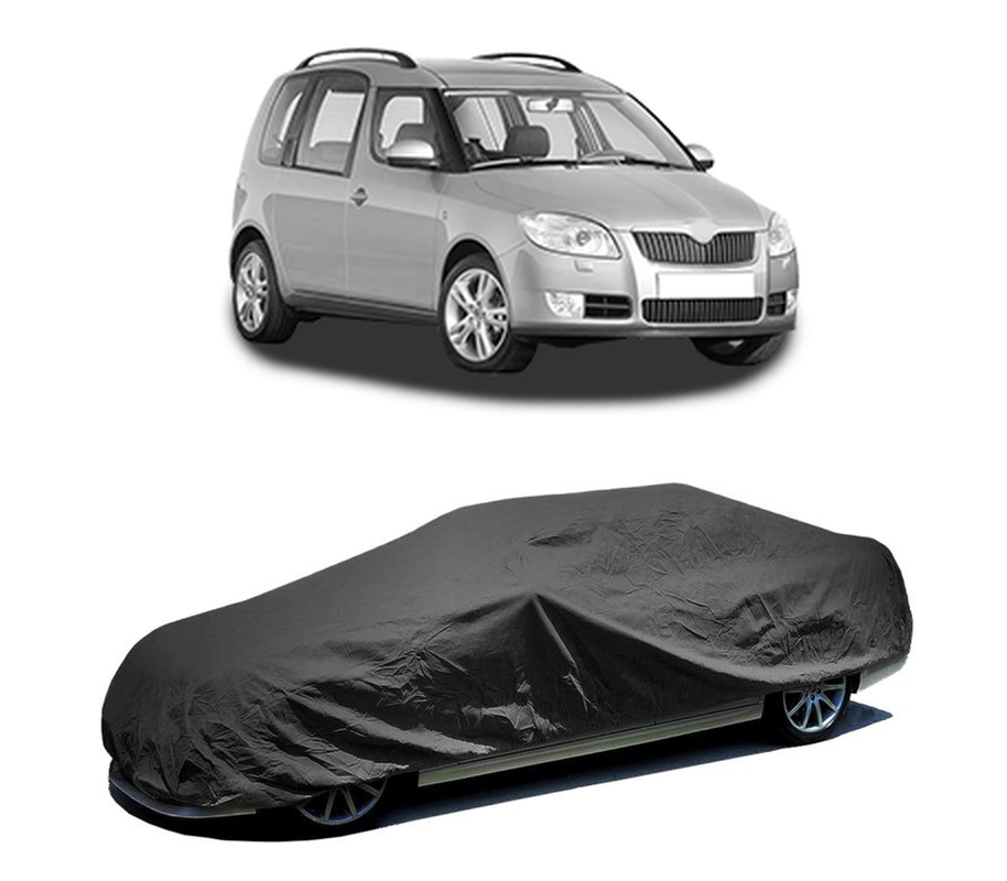Husa tip prelata auto pentru SKODA ROOMSTER (5J7) 2006 - 2015,culoare negru, material textil impermeabil, rezistanta la intemperii praf UV, CARPASSION Husa Protectie