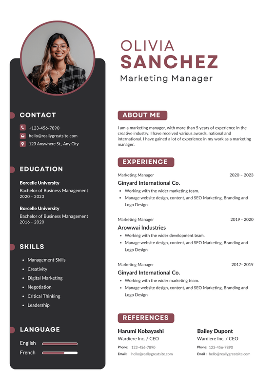 Black-and-Red-Modern-Corporate-Resume preview