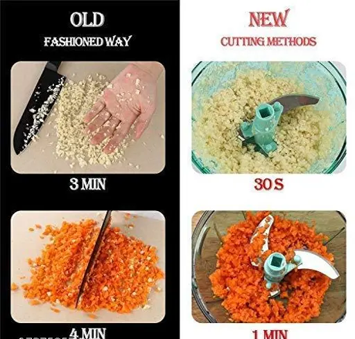 Big Size 5 Steel Blade Chopper / Handy Vegetable and Fruit Chopper / Kitchen Dori Chopper / Manual Chopper / Onion Dry Fruit Grinder / Vegetable Chopper Cutter / Salad Maker( XXL Chopper 1000ml,Pack of 1, blue) (R501)