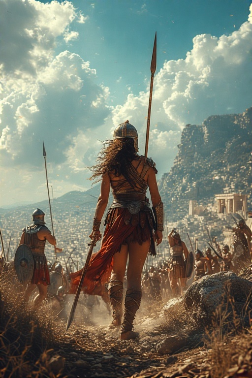 Greek-Warrior-Female-Spears-Sw-32