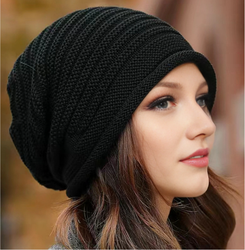 Supplier reference image for Black Warm & Women's Knitted Beanie Hats (3-Pack) - Perfect for Cold Weather