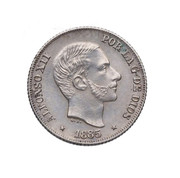  10 Centavos de Peso 1885 Manila. 1-AEBDA64-9817-4-AB2-B069-6-D22-D014-C074