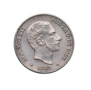 10 Centavos de Peso 1885 Manila. 1-AEBDA64-9817-4-AB2-B069-6-D22-D014-C074