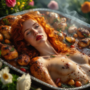 Garden wedding wom served Redhair 1 53