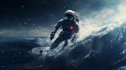 Surfing Astronaut 3840x2160