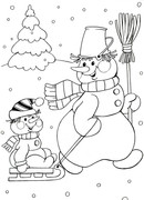 malienkii-snieghovik-na-sankakh