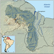 1 Stiver - Jorge III - Essequibo y Demerary (Guayana Británica), 1813 375px-Essequiborivermap