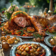 Garden wedding wom served Redhair 1 61