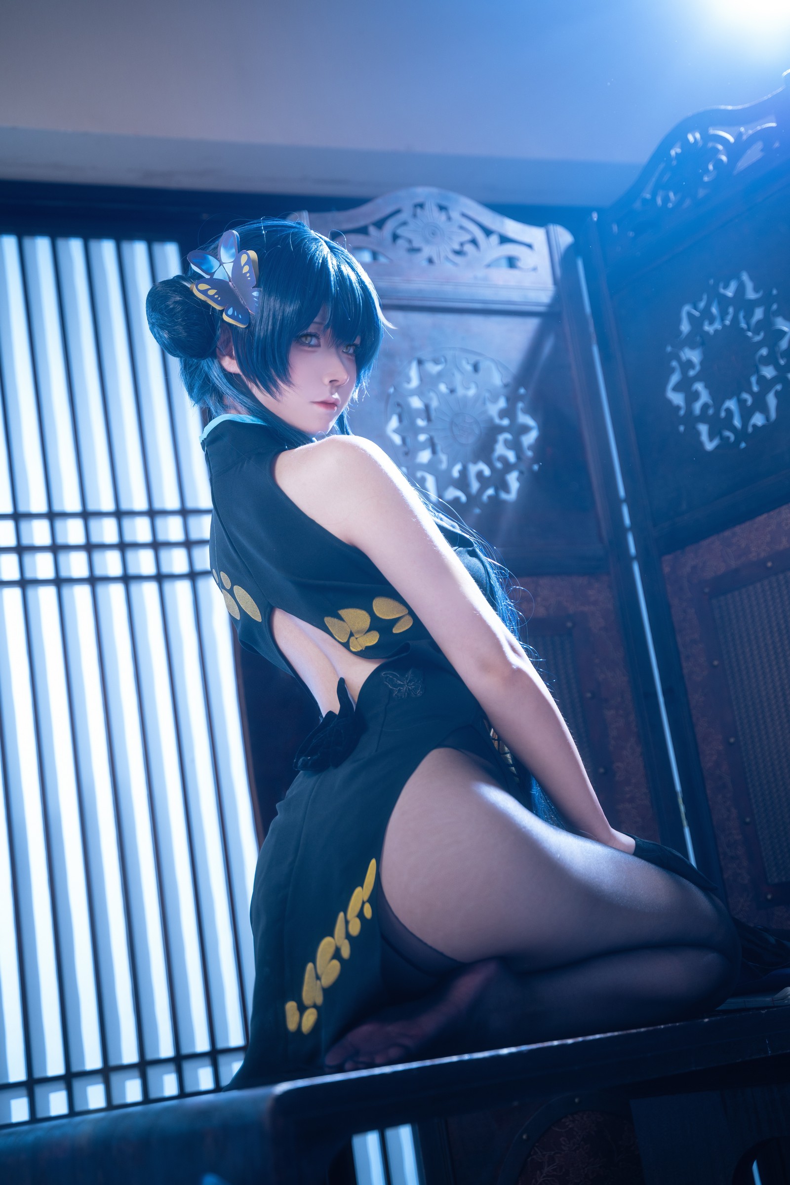 Seya-狮砸 – 蔚蓝档案 妃咲 旗袍 Cos 高清写真（12P-138.2MB）插图6