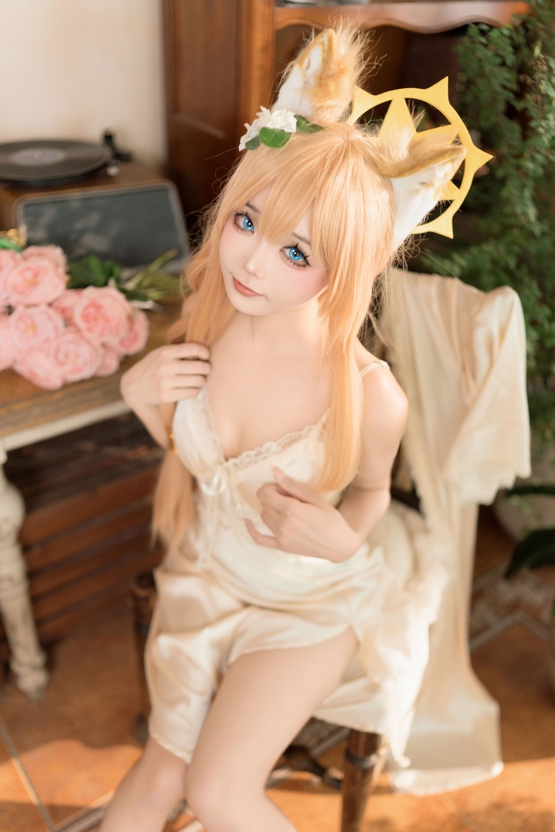 艾西Aiwest 碧蓝档案伊落玛丽睡衣Cosplay写真图集 高清图集 34P (102.2M)插图7