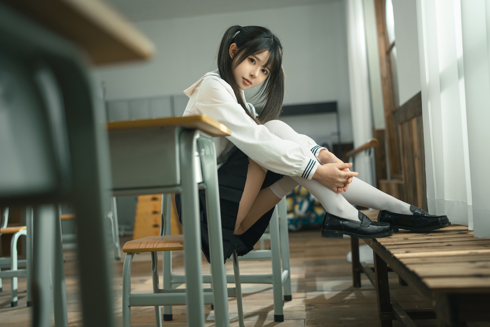 rua阮阮 授课中 教室主题 写真合集｜剧情系校园写真（57P｜855MB）插图3