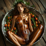 Garden wedding w served Brownhair Serie B 0 91