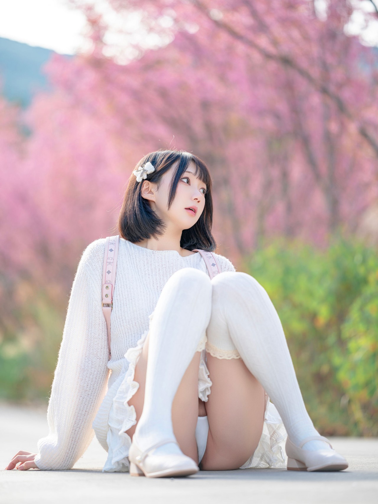 nagisa 魔物喵《樱花树下》写真，清新优雅的气质美女插图6