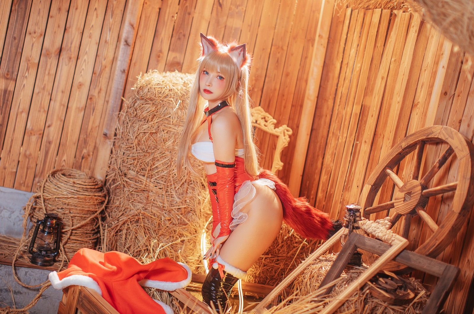 一千只猫薄禾写真 – 圣诞狼女 Cosplay 写真合集 含视频（40P+1V / 726.6MB）插图2