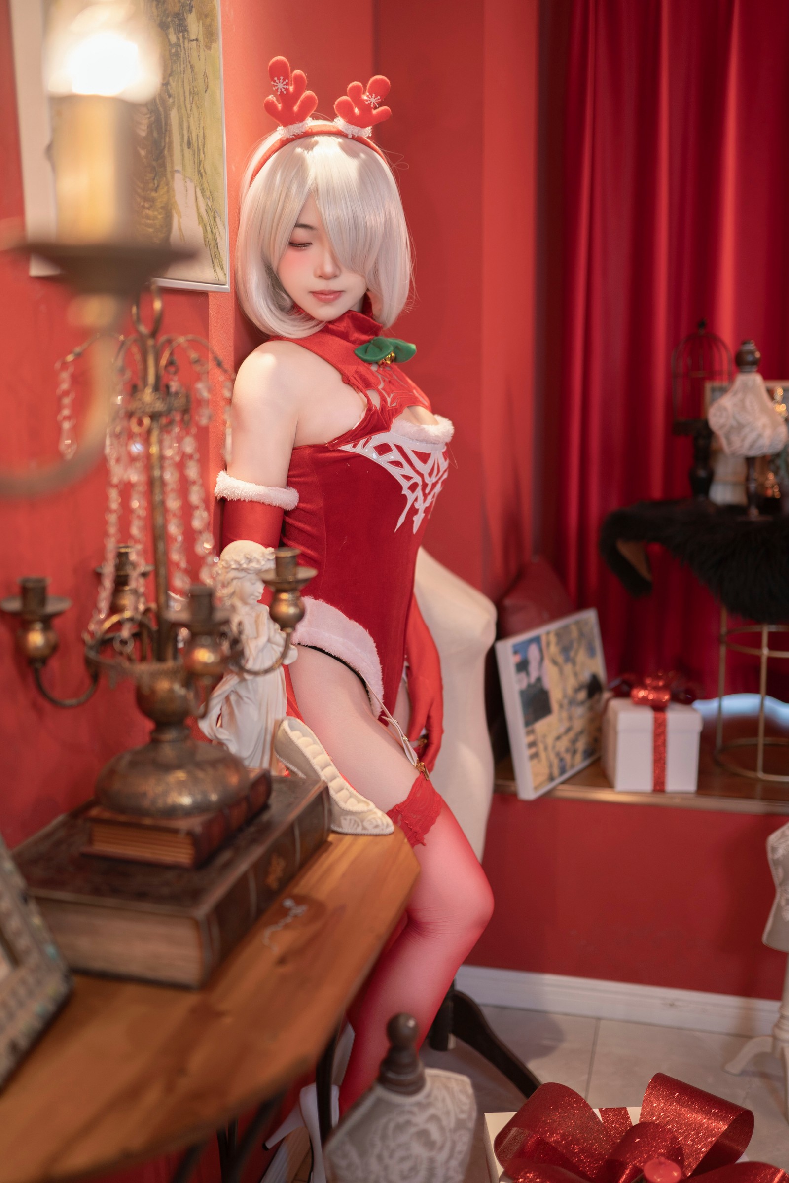 Bangni邦尼 – 尼尔：机械纪元 2B 圣诞 Cosplay 高清写真集（105P-962MB）插图7
