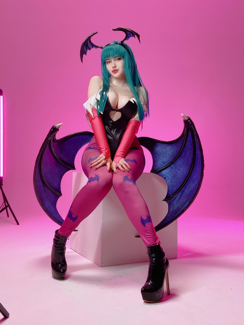 Alina Becker 莫莉甘 Morrigan Cosplay 暗黑系角色写真【40P-77.6M】插图7