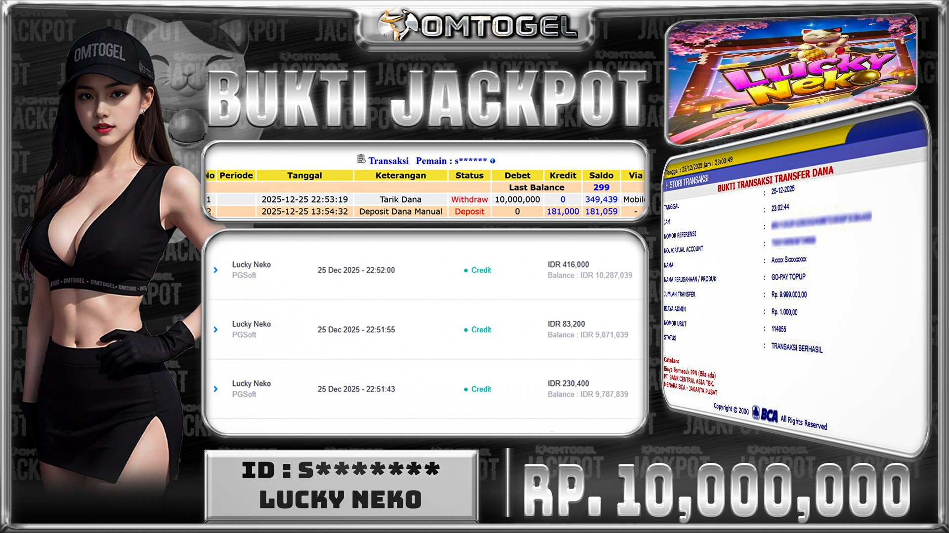 OMTOGEL JACKPOT PGSOFT LUCKY NEKO ,10 JUTA DI BAYAR LUNAS ,-