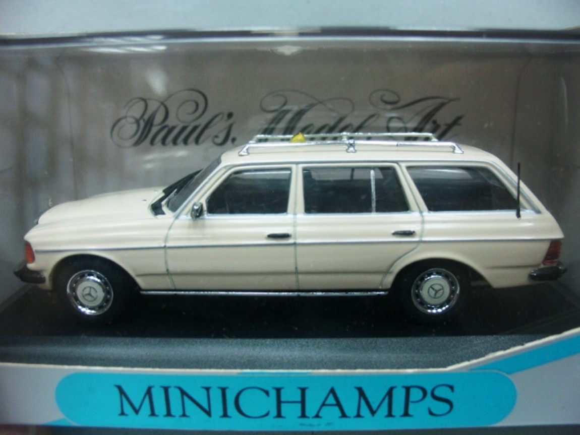 WOW EXTREMELY RARE Mercedes W123 200TD Break Taxi 1:43 Minichamps