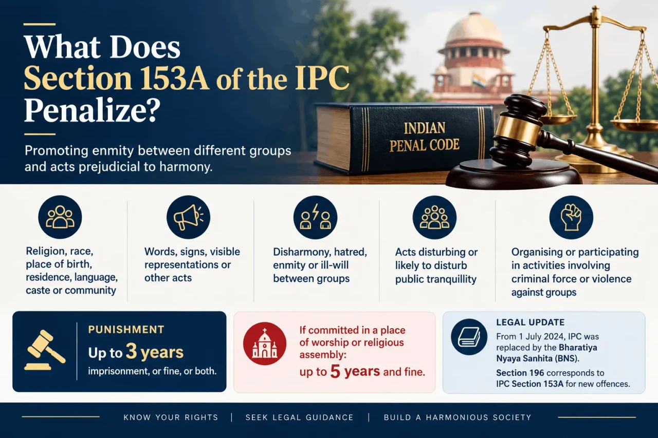 What Does Section 153A of the IPC Penalize?