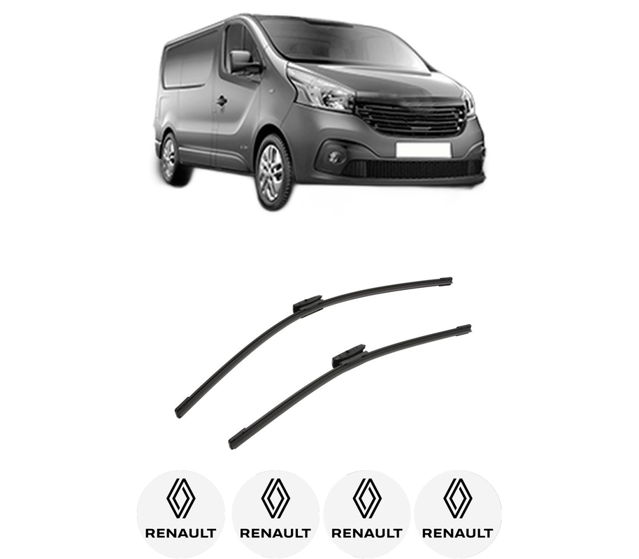 Set stergatoare auto RENAULT TRAFIC III Van (FG_) din 2014-2023, pentru parbriz auto, 2 bucati, Bosch Aerotwin Multi, din cauciuc siliconat rezistent, 4 Stickere Auto RENAULT