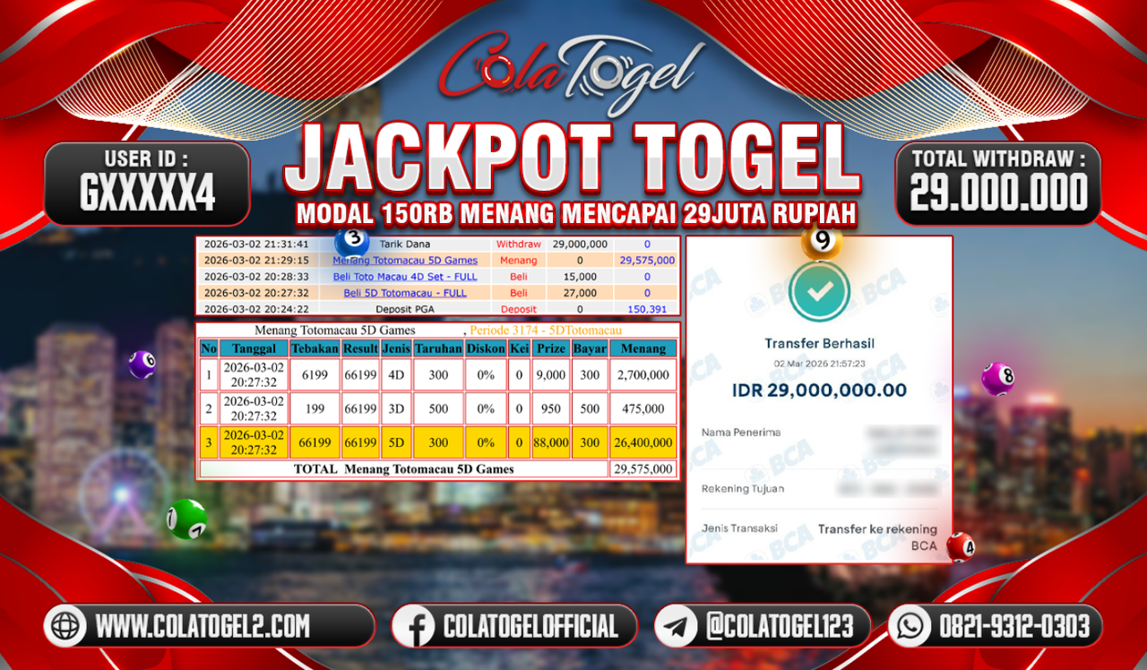 JACKPOT TOTO MACAU!!