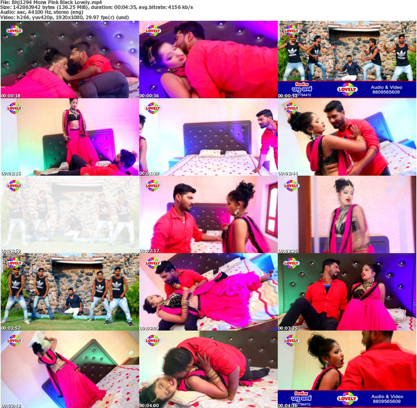 Bhj1294 Mona Pink Black Lovely