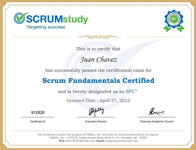 Image of certification Scrum Fundamentals