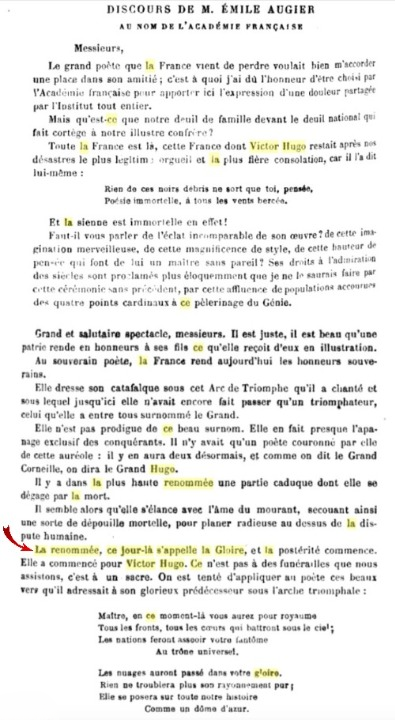 Victor Hugo Eulogy cleanup