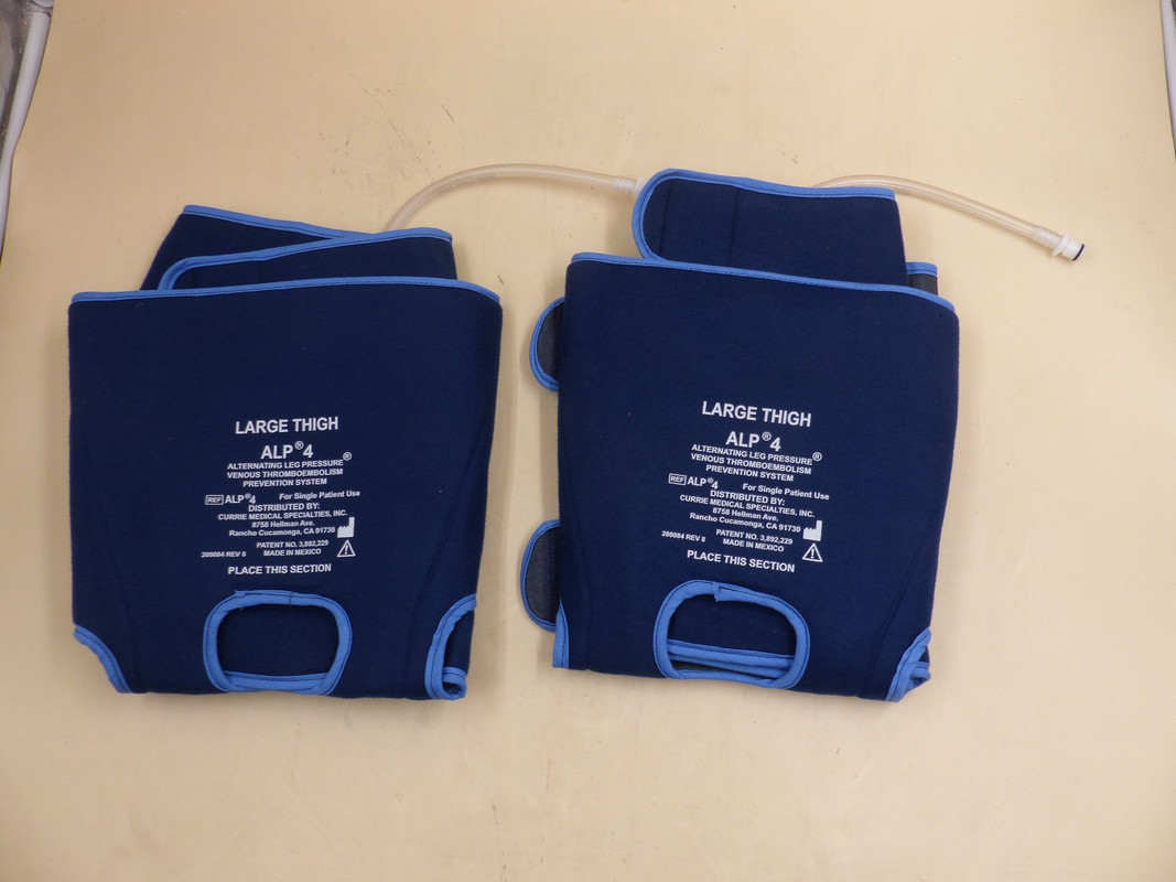 LOT OF 2 CURRIE MEDICAL ALP  4 LARGE THIGH ALTERNATING LEG PRESSURE SYSTEM